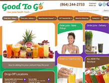 Tablet Screenshot of goodtogojuicebar.com
